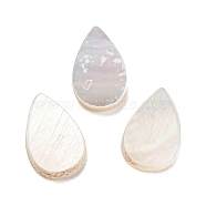 Natural Sea Shell Cabochons, Teardrop, White, 7x4.5x1mm(SHEL-D079-11)