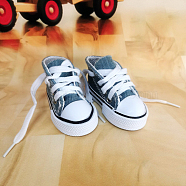 Cloth Doll Canvas Shoes, Sneaker for BJD Dolls Accessories, Steel Blue, 55x29x40.5mm(DOLL-PW0001-266H)