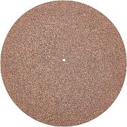 Flat Round Cork Record Mat, for Record Mat Decoration, Musical Instrument Accessories, Coffee, 300x3mm, Hole: 7mm(DIY-WH0258-43)