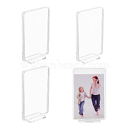 Acrylic Card Display Stands, Rectangle, Clear, 6.1x2.5x9.8cm(ODIS-WH0025-58)