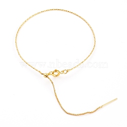 Brass Slider Bracelet/Bolo Bracelet Making, with Spring Ring Clasps, Golden, 6-1/2 inch(16.5cm)(BJEW-Z008-04G)