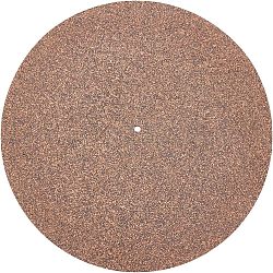 Flat Round Cork Record Mat, for Record Mat Decoration, Musical Instrument Accessories, Coffee, 300x3mm, Hole: 7mm(DIY-WH0258-43)