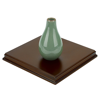 Wooden Display Pedestals, Square, Coconut Brown, 172.5x172.5x18mm