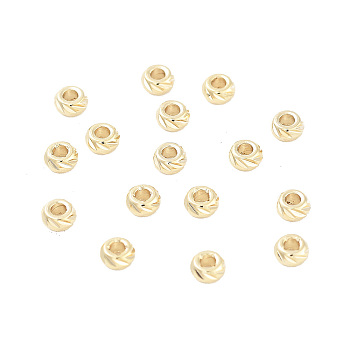 Brass Beads, Cadmium Free & Lead Free, Flat Round, Real 24K Gold Plated, 3x1.5mm, Hole: 1.2mm