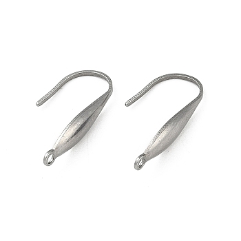 304 Stainless Steel Ear Wire Accessory, U-Shape, Stainless Steel Color, 20x4.5x10mm, Hole: 1.2mm, Pin: 0.5x1mm