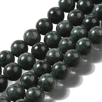 Natural Black Jade Beads Strands, Round, 6mm, Hole: 1mm, about 58~59pcs/strand, 14.57~14.69''(37~37.3cm)