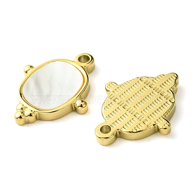 Ion Plating(IP) 304 Stainless Steel Pave Shell Pendants(FIND-Z028-07G)-2