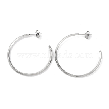 Ring 304 Stainless Steel Stud Earrings