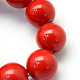 Baking Painted Pearlized Glass Pearl Round Bead Strands(HY-Q330-8mm-55)-3