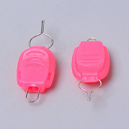 Fishing Rod  Accessories, Card Line Tool, Pink, 33x14.5x9mm, Hole: 3mm(FIND-WH0067-31C)