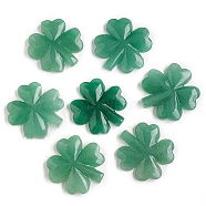 Natural Green Aventurine Carved Healing Clover Figurines, Reiki Energy Stone Display Decorations, 45x45mm(PW-WG72625-01)