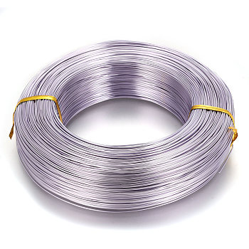Round Aluminum Wire, Flexible Craft Wire, for Beading Jewelry Doll Craft Making, Lilac, 20 Gauge, 0.8mm, 300m/500g(984.2 Feet/500g)