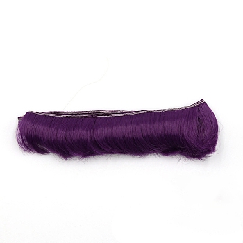 High Temperature Fiber Short Bangs Hairstyle Doll Wig Hair, for DIY Girl BJD Makings Accessories, Purple, 1.97 inch(5cm)