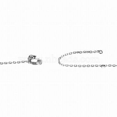 TINYSAND Rhodium Plated 925 Sterling Silver Rhinestone Pendant Necklace(TS-N395-CP)-4