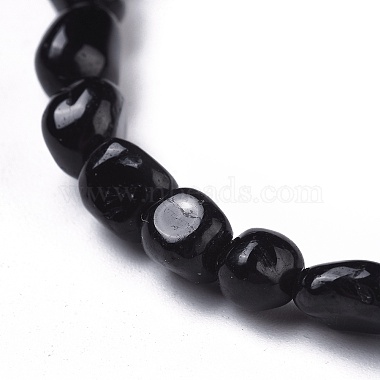 Эластичные браслеты из бусин из натурального черного турмалина(X-BJEW-K213-36)-3