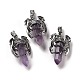 Natural Amethyst Pointed Pendants(G-B042-04P-54)-1