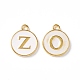 (Defective Closeout Sale: Yellowing) Golden Plated Alloy Enamel Charms(ENAM-XCP0001-29G)-1