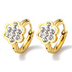 Crystal Rhinestone Flower Hoop Earrings(EJEW-A094-02G)-1