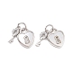 Brass Micro Pave Clear Cubic Zirconia Charms(KK-E068-VC119)-2