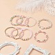 8Pcs 8 Style Mixed Gemstone & Shell Pearl & Cat Eye Stretch Bracelets Set(BJEW-JB08782)-2