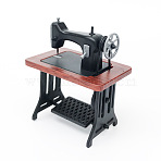 Retro Plastic Mini Sewing Machine, for Miniature Doll Home Decoration, Sienna, 28x45x50mm(MIMO-PW0001-016A)