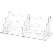 Acrylic Business Card Holder, Business Card Stand, Clear, 220x90.5x80.5mm(DJEW-WH0037-50)