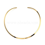 Vacuum Plating 202 Stainless Steel Wire Choker Necklace, Rigid Necklace for Women, Golden, Inner Diameter: 5.55 inch(14.1cm)(NJEW-H011-07G)
