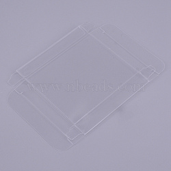 Transparent PVC Box Candy Treat Gift Box, for Wedding Party Baby Shower Packing Box, Square, Clear, 6x6x1cm(CON-WH0074-09)