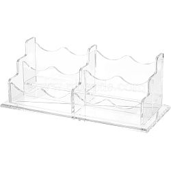 Acrylic Business Card Holder, Business Card Stand, Clear, 220x90.5x80.5mm(DJEW-WH0037-50)