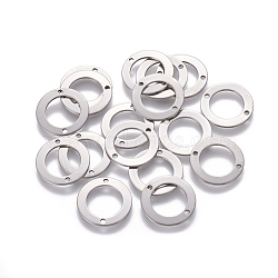 Tarnish Resistant 201 Stainless Steel Links connectors, Ring, Stainless Steel Color, 16x1mm, Hole: 1.4mm(STAS-L234-019P)