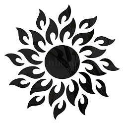 Sunflower Acrylic Mirrors Wall Stickers, with Adhesive Tape, Home Decoration Wall Stickers, Acrylic Mirror Decor, Black, 205~520x225~520x150x0.2~1mm(DIY-CN0001-18C)