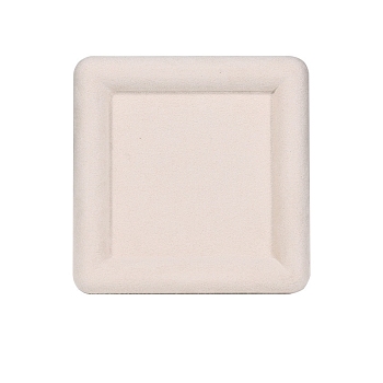 Velvet Jewelry Bracelet Gift Storage Tray Boxes, Square, Beige, 12x12x1.5cm