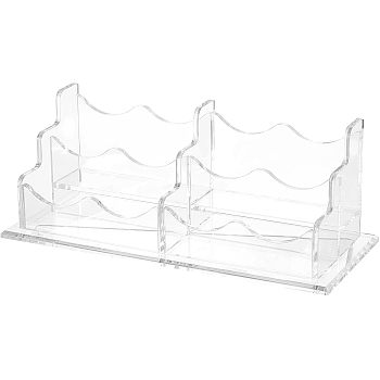 Acrylic Business Card Holder, Business Card Stand, Clear, 220x90.5x80.5mm