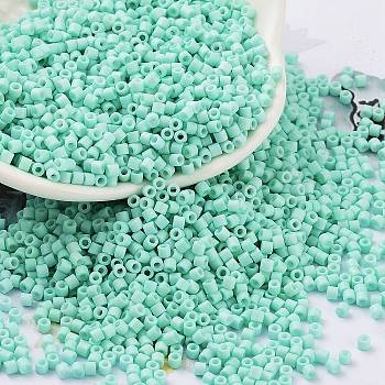 Baking Paint Glass Seed Beads, Cylinder, Pale Turquoise, 2x1.5mm, Hole: 1mm, about 50398pcs/pound