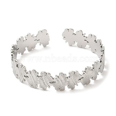 Leaf 304 Stainless Steel Cuff Bangles