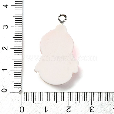 Cartoon Snowman Opaque Resin Pendants(RESI-S010-01A)-3