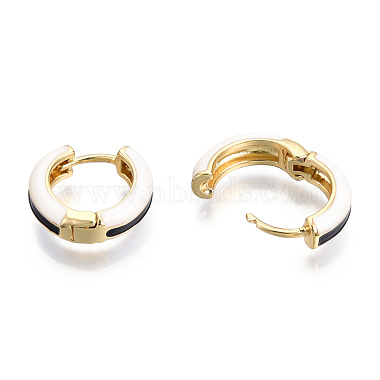 Brass Huggie Hoop Earrings(EJEW-S209-07A)-4