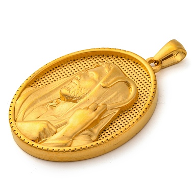 Religion goldener Ton 304 Edelstahlanhänger(STAS-K289-01G-08)-2