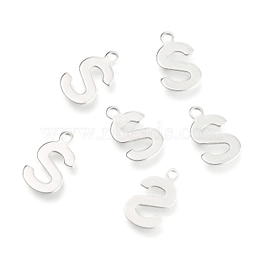 Stainless Steel Color Letter S 201 Stainless Steel Charms