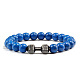 Blue turquoise alloy dumbbell jewelry bracelet for men's high-end and versatile accessories(GK5142-12)-1