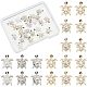 24Pcs 6 Styles Tortoise Zinc Alloy Cabochons(MRMJ-OC0002-86)-1