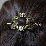 Ancient-Costume Alloy Hair Sticks, Flower Hairpins for Long Hair Braids Barrettes, Antique Bronze, 75x48mm(PW-WGF24A5-02)