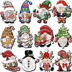 Christmas Theme Wood Pendants, Gnome, Mixed Color, 88~96.5x56~88mm, 24pcs/set(PW-WG6500E-01)