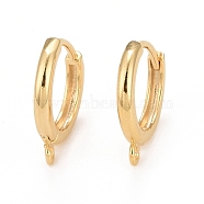 Rack Plating Eco-friendly Brass Hoop Earring Findings, with Horizontal Loop, Lead Free & Cadmium Free, Ring, Real 24K Gold Plated, 12 Gauge, 16x13.5x2mm, Hole: 1mm, Pin: 1mm(KK-D075-03G-RS)