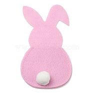 Easter Bunny Felt Cutlery Holder, Knife and Fork Covers, for Home Party Supplies, Pink, 148x84.5x19.5mm(AJEW-Z022-01A)