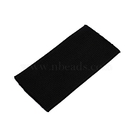 Ribbing Pattern Polyester Oversleeves, Air Blower Terminals Oversleeves, Black, 151x84x3.3mm(FIND-WH0003-95C)