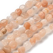 Natural Pink Aventurine Beads Strands, Nuggets, Tumbled Stone, 7~13x4.5~10x4.5~10mm, Hole: 1.2mm, about 44~46pcs/strand, 15.08~16.14 inch(38.3~41cm)(G-P497-01E-82A)