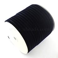 1/2 inch Single Face Velvet Ribbon, Midnight Blue, 1/2 inch(12.7mm), about 100yards/roll(91.44m/roll)(OCOR-R019-12.7mm-180)