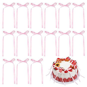 60Pcs Polyester Bowknot, for Garment Accessories, Gift Decoration, Pink, 164x72x3mm