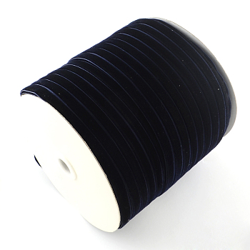 1/2 inch Single Face Velvet Ribbon, Midnight Blue, 1/2 inch(12.7mm), about 100yards/roll(91.44m/roll)